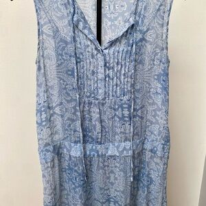 Comptoir Des Cotonniers Light Blue Patterned Dress